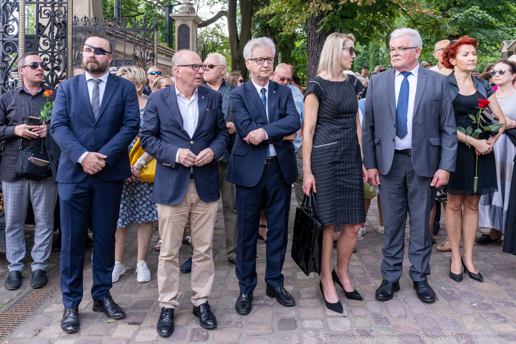 Jerzy Stuhr, pogrzeb, uroczystości pogrzebowe, Kidawa-Błońska, Cmentarz Rakowicki, Maciej Stuhr,   Autor: P. Wojnarowski