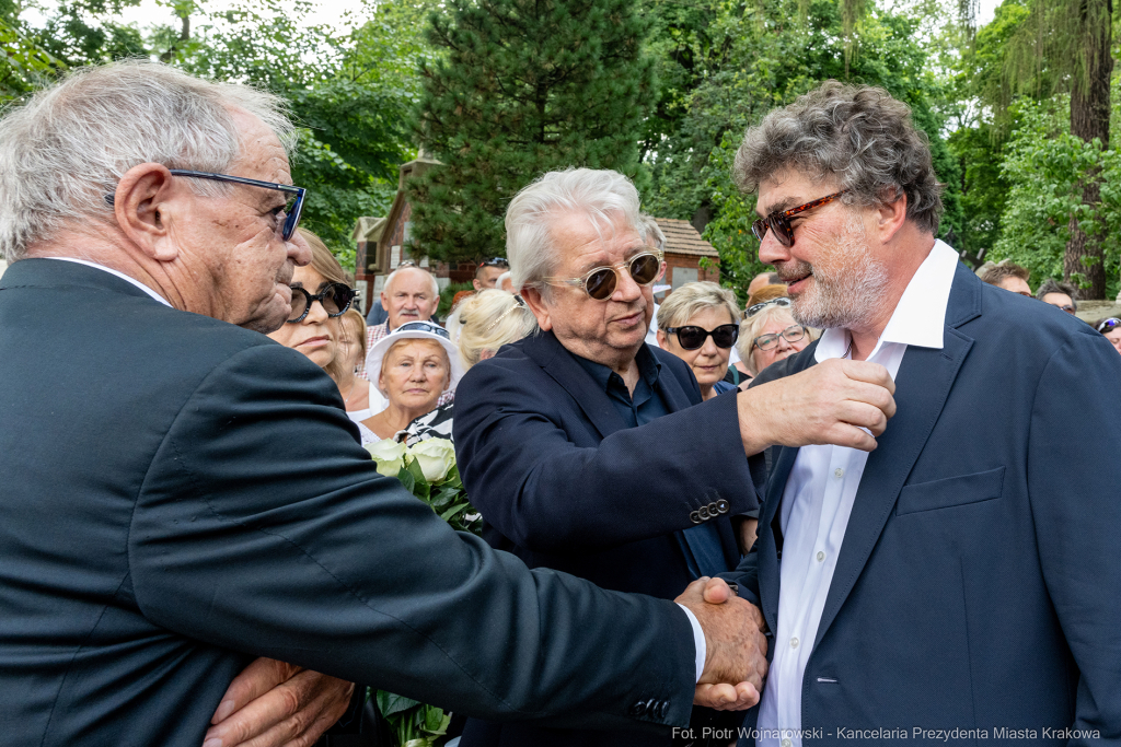 Jerzy Stuhr, pogrzeb, uroczystości pogrzebowe, Kidawa-Błońska, Cmentarz Rakowicki, Maciej Stuhr,   Autor: P. Wojnarowski