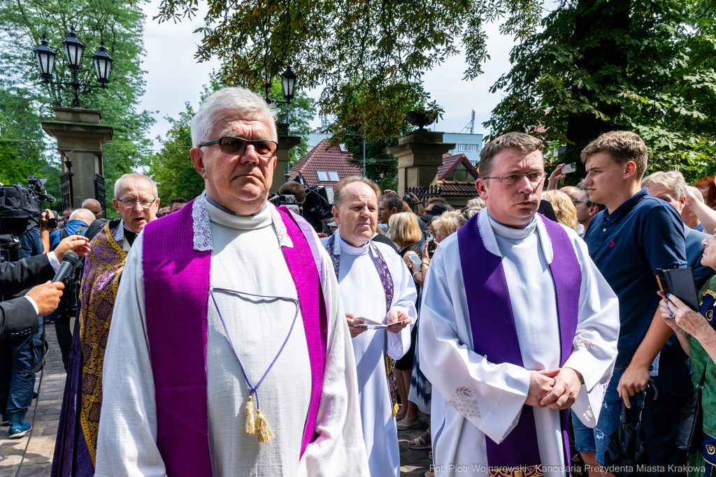 Jerzy Stuhr, pogrzeb, uroczystości pogrzebowe, Kidawa-Błońska, Cmentarz Rakowicki, Maciej Stuhr,   Autor: P. Wojnarowski