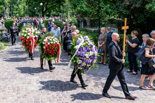 Jerzy Stuhr, pogrzeb, uroczystości pogrzebowe, Kidawa-Błońska, Cmentarz Rakowicki, Maciej Stuhr, 