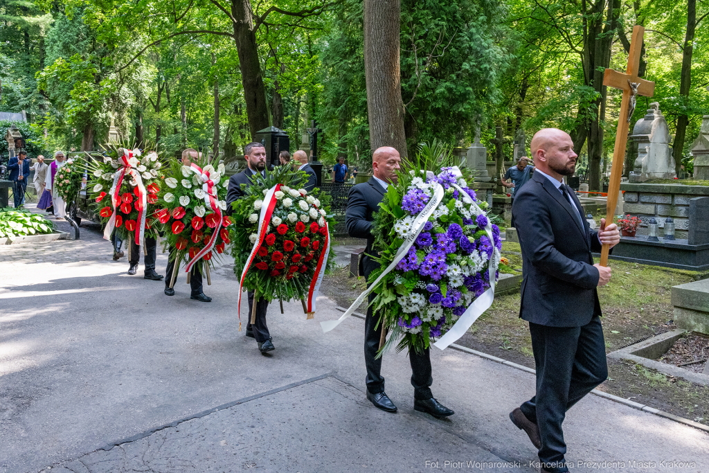 Jerzy Stuhr, pogrzeb, uroczystości pogrzebowe, Kidawa-Błońska, Cmentarz Rakowicki, Maciej Stuhr,   Autor: P. Wojnarowski
