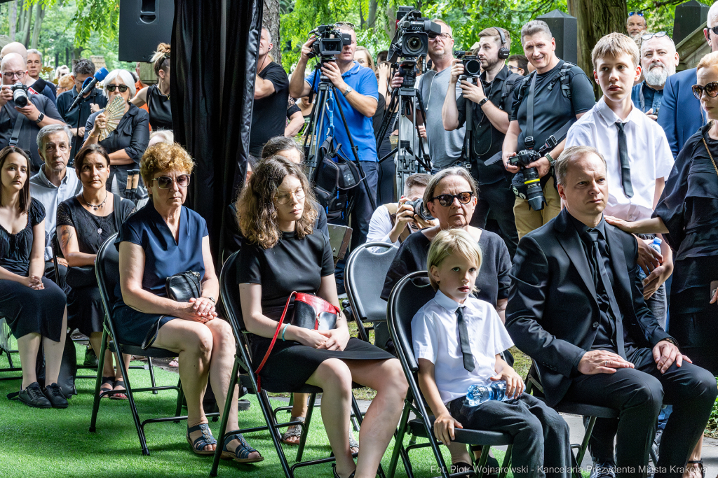 Jerzy Stuhr, pogrzeb, uroczystości pogrzebowe, Kidawa-Błońska, Cmentarz Rakowicki, Maciej Stuhr,   Autor: P. Wojnarowski