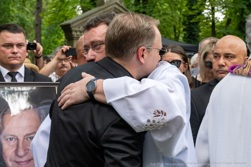 Jerzy Stuhr, pogrzeb, uroczystości pogrzebowe, Kidawa-Błońska, Cmentarz Rakowicki, Maciej Stuhr,   Autor: P. Wojnarowski