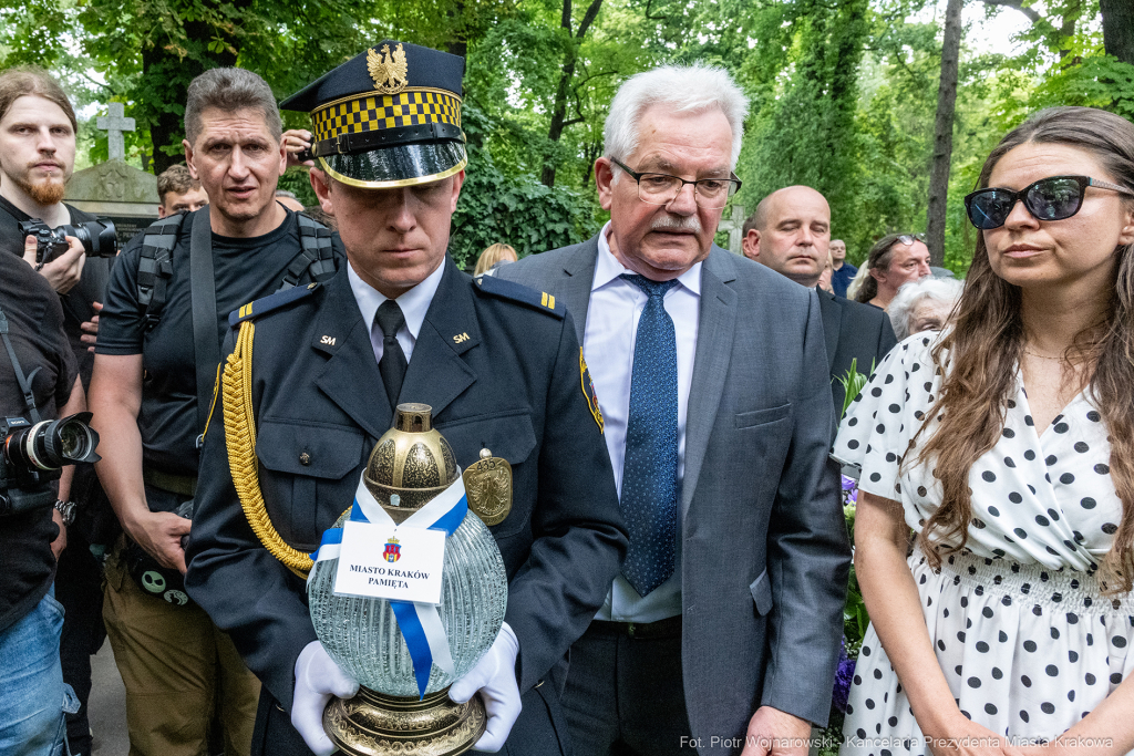 Jerzy Stuhr, pogrzeb, uroczystości pogrzebowe, Kidawa-Błońska, Cmentarz Rakowicki, Maciej Stuhr,   Autor: P. Wojnarowski