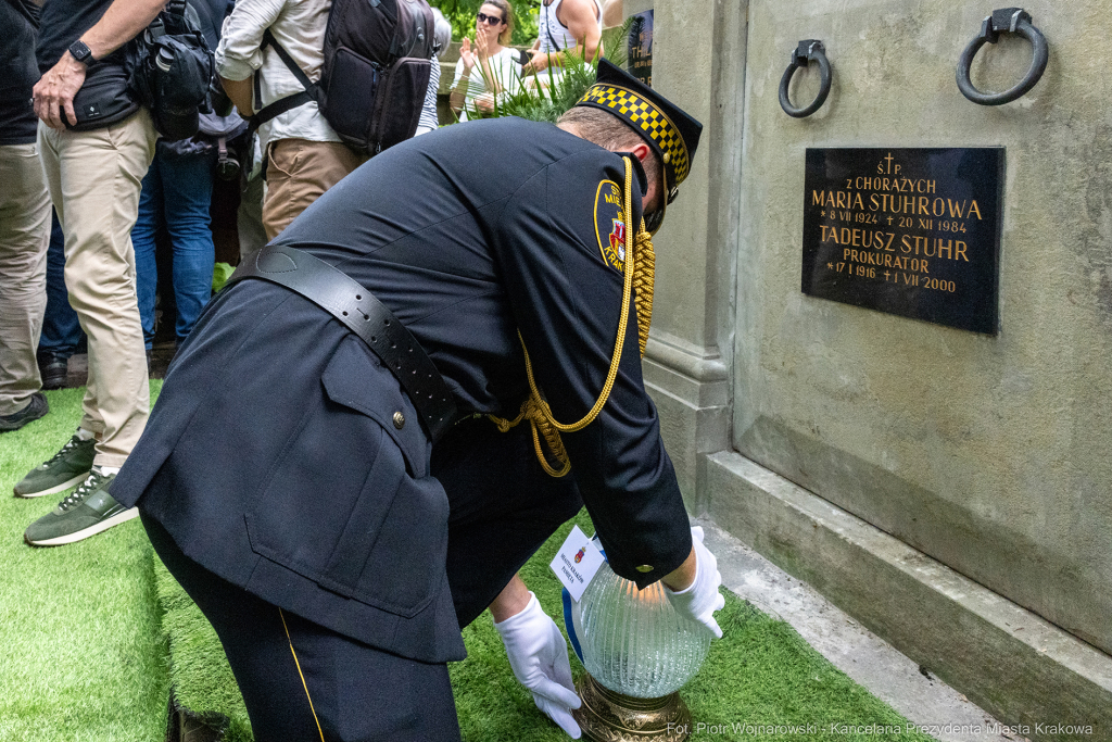 Jerzy Stuhr, pogrzeb, uroczystości pogrzebowe, Kidawa-Błońska, Cmentarz Rakowicki, Maciej Stuhr,   Autor: P. Wojnarowski