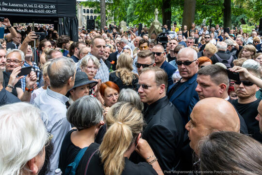 Jerzy Stuhr, pogrzeb, uroczystości pogrzebowe, Kidawa-Błońska, Cmentarz Rakowicki, Maciej Stuhr, 
