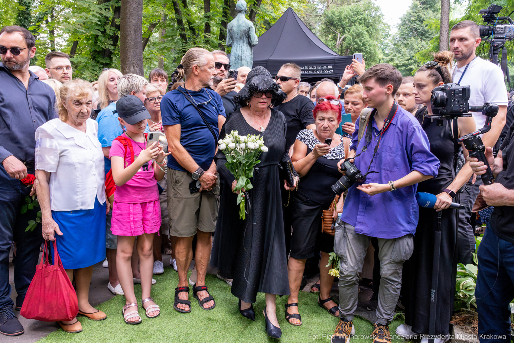 Jerzy Stuhr, pogrzeb, uroczystości pogrzebowe, Kidawa-Błońska, Cmentarz Rakowicki, Maciej Stuhr,   Autor: P. Wojnarowski