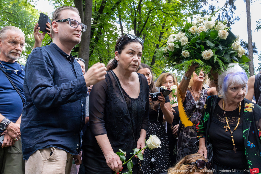 Jerzy Stuhr, pogrzeb, uroczystości pogrzebowe, Kidawa-Błońska, Cmentarz Rakowicki, Maciej Stuhr,   Autor: P. Wojnarowski