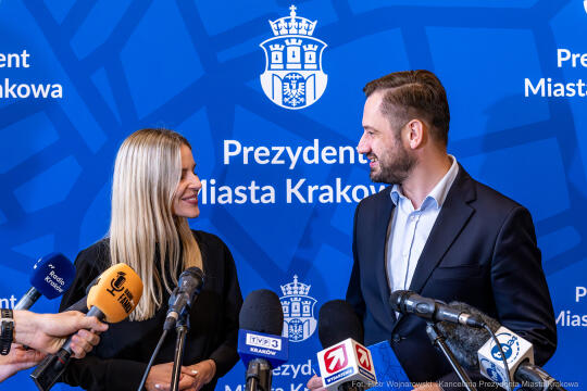Aleksandra Gajewska, Aleksander Miszalski, konferencja, żłobki, wizyta, minister, Sekretarz Stanu