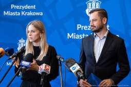 Aleksandra Gajewska, Aleksander Miszalski, konferencja, żłobki, wizyta, minister, Sekretarz Stanu