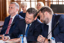 parlamentarzyści, spotkanie, posłowie, Miszalski, Achinger, Kosek, Wassermann, Jaskowiec, Fedorowi