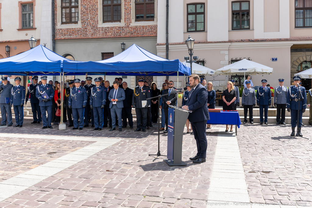 Święto Policji, Komenda Miejska, Kosek, Sęk, Jastrząb, policjańci, uroczystości, policja, Mał  Autor: P. Wojnarowski