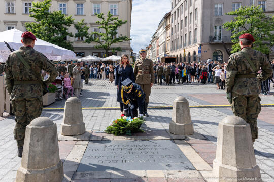 Frankiewicz, Wawel, Chamielec, wieńce, Wawel, Marsz Szlakiem Pierwszej Kompanii Kadrowej, krypta, s