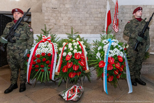 Frankiewicz, Wawel, Chamielec, wieńce, Wawel, Marsz Szlakiem Pierwszej Kompanii Kadrowej, krypta, s