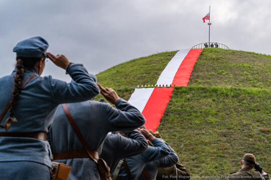 Capstrzyk, Frankiewicz, Kopiec Piłsudskiego, wieńce, Marsz Szlakiem Pierwszej Kompanii Kadrowej, 2