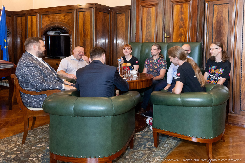 umk_9188.jpg-Aleksander Miszalski, Łukasz Sęk, WOŚ, sztab, Edyta Biel, spotkanie  Autor: P. Wojnarowski