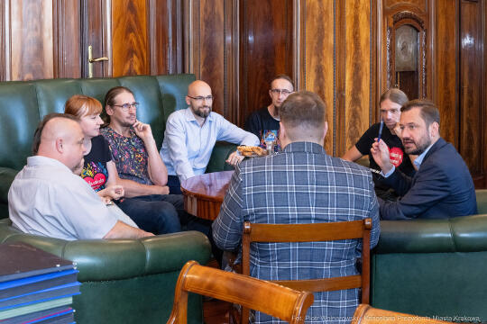 umk_9194.jpg-Aleksander Miszalski, Łukasz Sęk, WOŚ, sztab, Edyta Biel, spotkanie