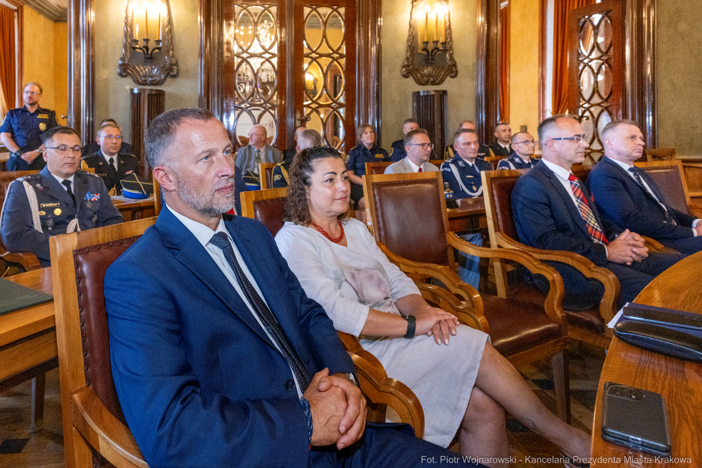 Straż Miejska, Miszalski, Majchrowski, odznaczenia, uroczystość, awanse, Dzień Straży Miejskiej  Autor: P. Wojnarowski