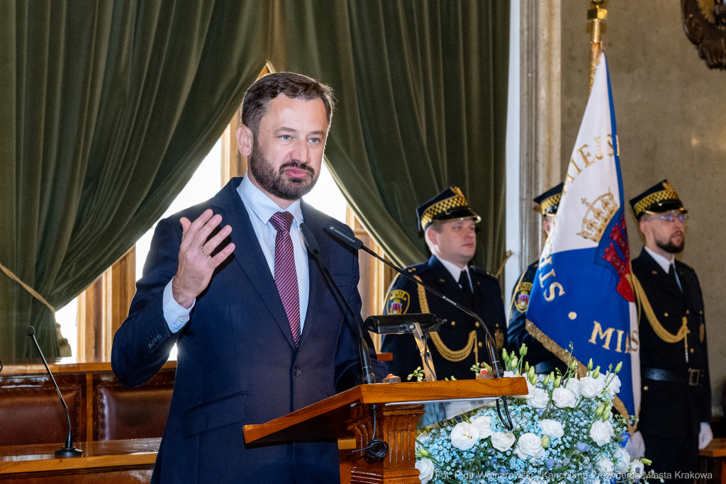 Straż Miejska, Miszalski, Majchrowski, odznaczenia, uroczystość, awanse, Dzień Straży Miejskiej  Autor: P. Wojnarowski