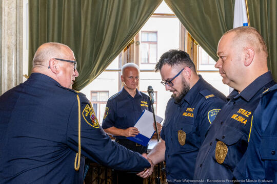 Straż Miejska, Miszalski, Majchrowski, odznaczenia, uroczystość, awanse, Dzień Straży Miejskiej