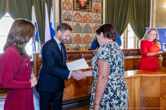 dyrektorzy, szkoły, wręczenie, akty, powołania, powierzenia, podziękowania, Miszalski, Klaman, k