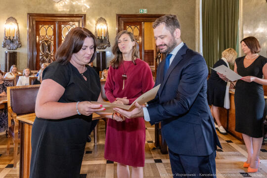 dyrektorzy, szkoły, wręczenie, akty, powołania, powierzenia, podziękowania, Miszalski, Klaman, k