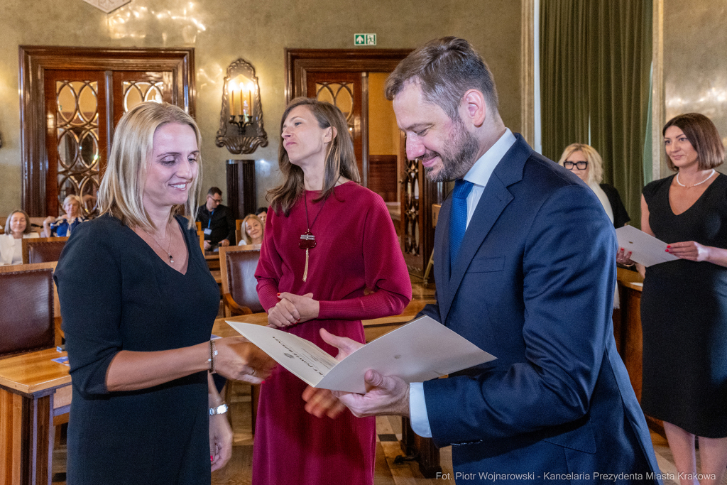 dyrektorzy, szkoły, wręczenie, akty, powołania, powierzenia, podziękowania, Miszalski, Klaman, k  Autor: P. Wojnarowski