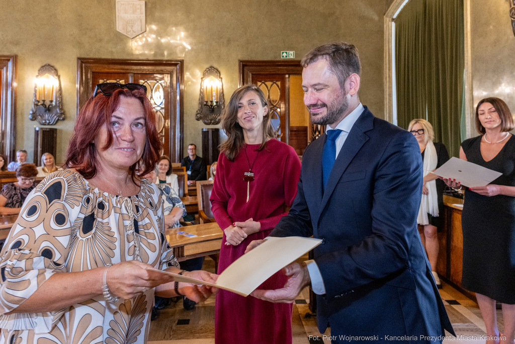 dyrektorzy, szkoły, wręczenie, akty, powołania, powierzenia, podziękowania, Miszalski, Klaman, k  Autor: P. Wojnarowski