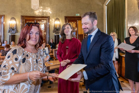 dyrektorzy, szkoły, wręczenie, akty, powołania, powierzenia, podziękowania, Miszalski, Klaman, k