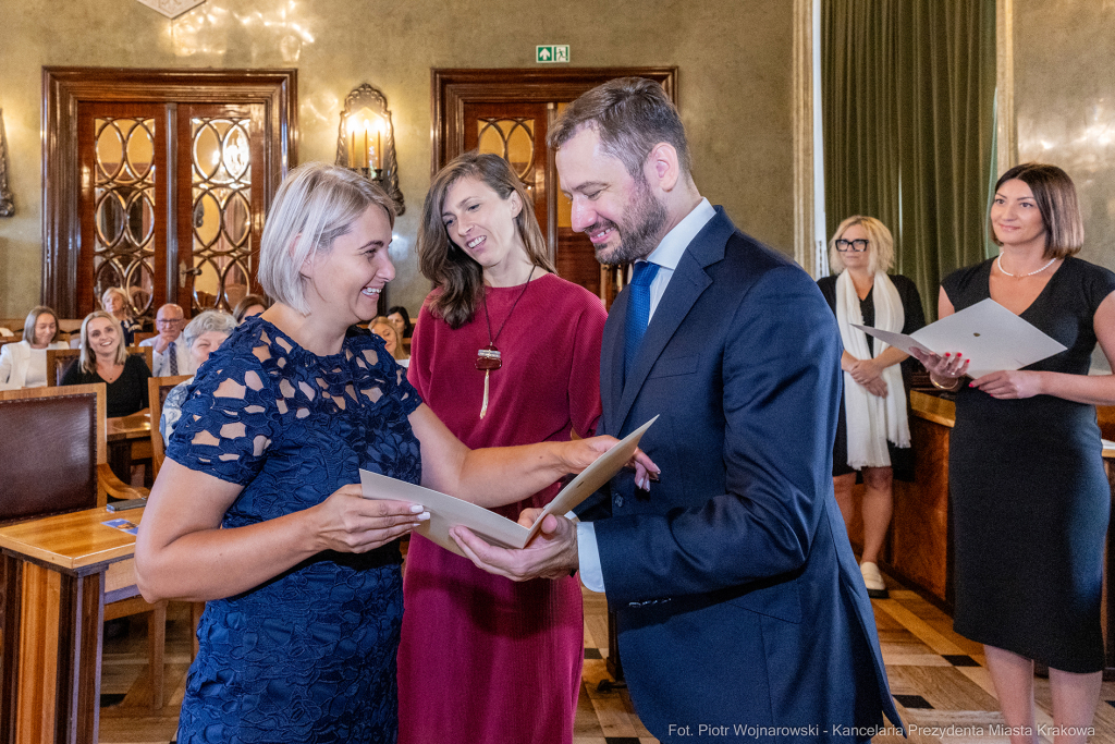 dyrektorzy, szkoły, wręczenie, akty, powołania, powierzenia, podziękowania, Miszalski, Klaman, k  Autor: P. Wojnarowski