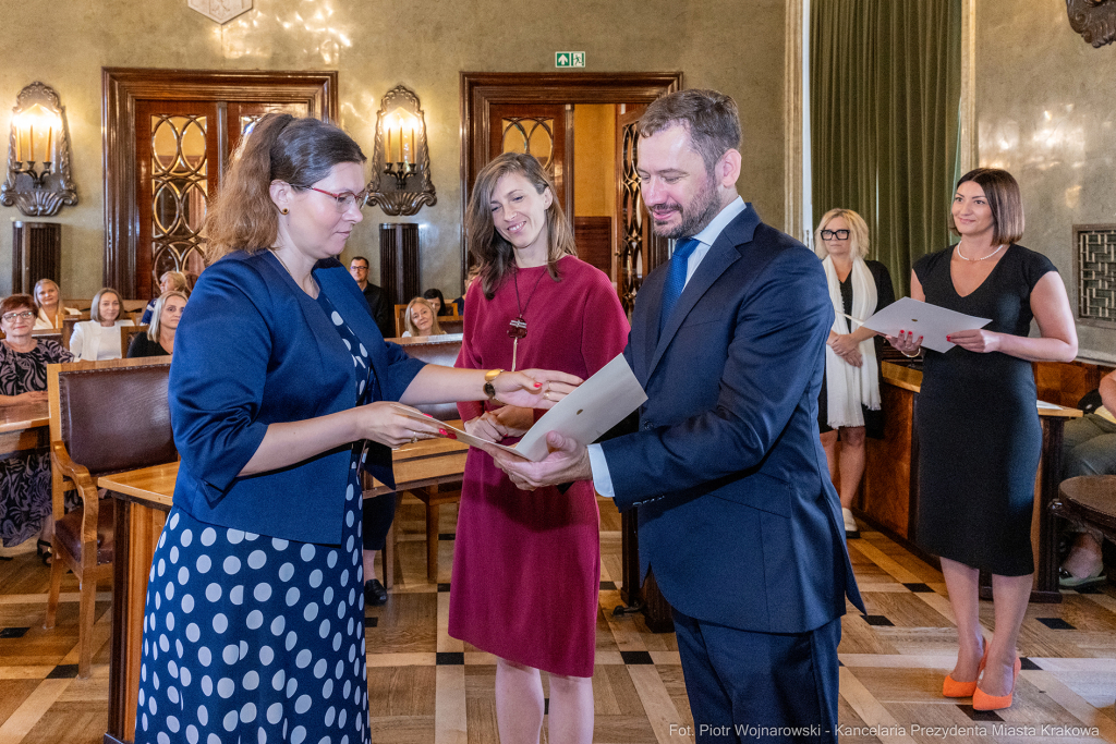 dyrektorzy, szkoły, wręczenie, akty, powołania, powierzenia, podziękowania, Miszalski, Klaman, k  Autor: P. Wojnarowski