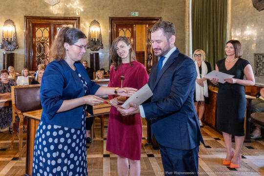 dyrektorzy, szkoły, wręczenie, akty, powołania, powierzenia, podziękowania, Miszalski, Klaman, k