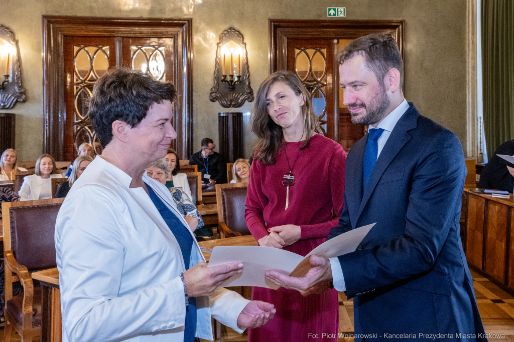 dyrektorzy, szkoły, wręczenie, akty, powołania, powierzenia, podziękowania, Miszalski, Klaman, k  Autor: P. Wojnarowski