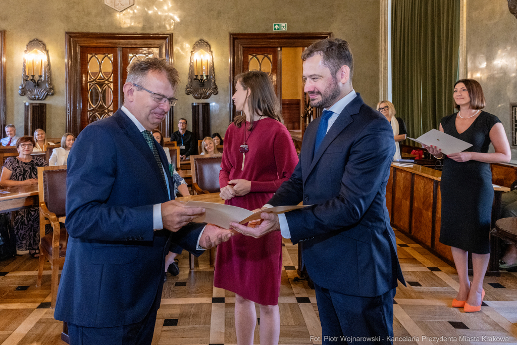 dyrektorzy, szkoły, wręczenie, akty, powołania, powierzenia, podziękowania, Miszalski, Klaman, k  Autor: P. Wojnarowski