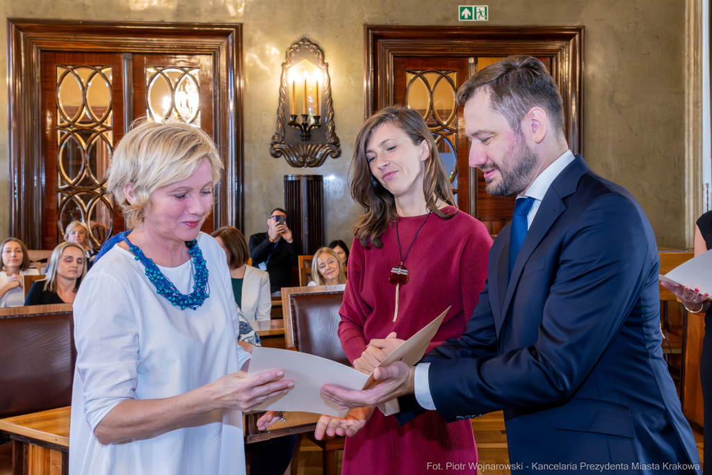 dyrektorzy, szkoły, wręczenie, akty, powołania, powierzenia, podziękowania, Miszalski, Klaman, k  Autor: P. Wojnarowski