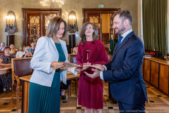 dyrektorzy, szkoły, wręczenie, akty, powołania, powierzenia, podziękowania, Miszalski, Klaman, k