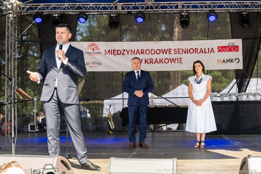 XI Międzynarodowe Senioralia, 2024, Kraków, seniorzy, seniorki, Mazur, Okła-Drewnowicz, Okońska-  Autor: P. Wojnarowski