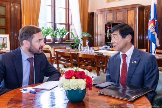 Miszalski, ambasador, Japonia, Akio Miyajima, spotkanie, Kraków