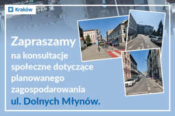 Logo: Konsultacje społeczne dotyczące planowanego zagospodarowania ul. Dolnych Młynów