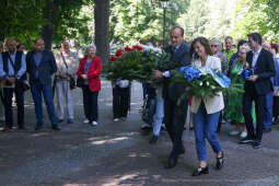 Tadeusz Boy-Żeleński, 83. rocznica, pomnik, Planty, kwiaty, uroczystość, Klaman