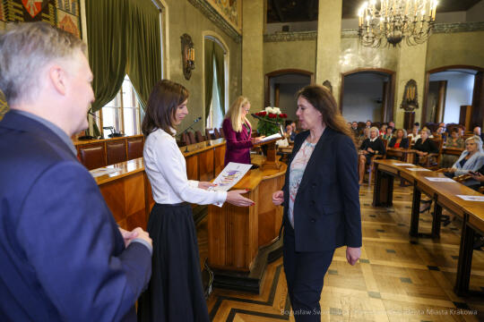 wręczenie, nagrody prezydenta, Klaman, nauczyciele, dyrektorzy, Domańska, Pasek