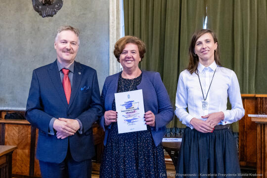 wręczenie, nagrody prezydenta, Klaman, nauczyciele, dyrektorzy, Domańska, Pasek