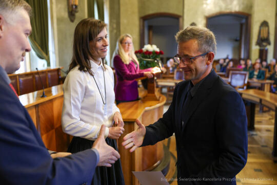 wręczenie, nagrody prezydenta, Klaman, nauczyciele, Domańska, Pasek, licea, ponadpodstawowe