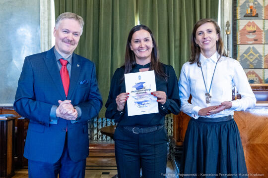 wręczenie, nagrody prezydenta, Klaman, nauczyciele, Domańska, Pasek, licea, ponadpodstawowe