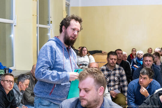 pw_377_013_fot. piotr wojnarowski.jpg-Miszalski, Kosek, spotkanie, mieszkańcy, Krowodrza Górka