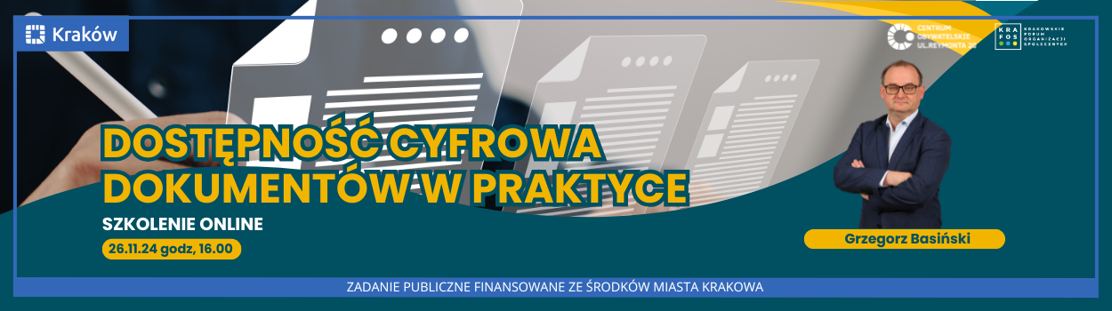 SZKOLENIE ONLINE: Dostępność cyfrowa dokumentów w praktyce – Tworzenie dokumentów w Office 365