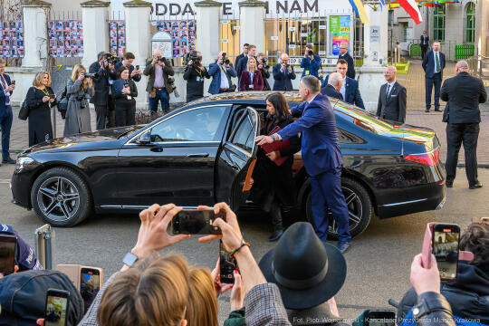 król, Karol III, Karol, Kraków, JCC, wizyta, Miszalski, zdjęcia, Jewish Community Centre, Cracow,