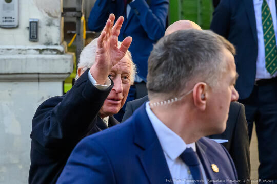 król, Karol III, Karol, Kraków, JCC, wizyta, Miszalski, zdjęcia, Jewish Community Centre, Cracow,