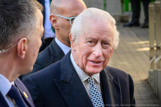 król, Karol III, Karol, Kraków, JCC, wizyta, Miszalski, zdjęcia, Jewish Community Centre, Cracow,