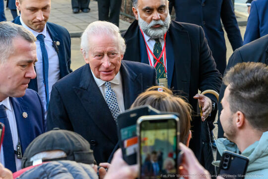 król, Karol III, Karol, Kraków, JCC, wizyta, Miszalski, zdjęcia, Jewish Community Centre, Cracow,